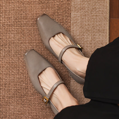 Elif Genuine Leather Heels
