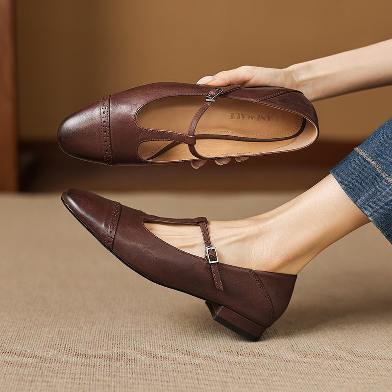 Myzor Genuine Leather Flats