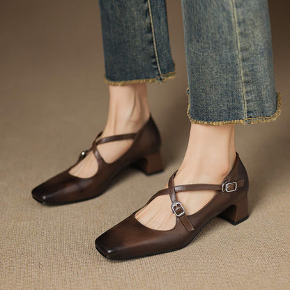 Ciora Genuine Leather Heels