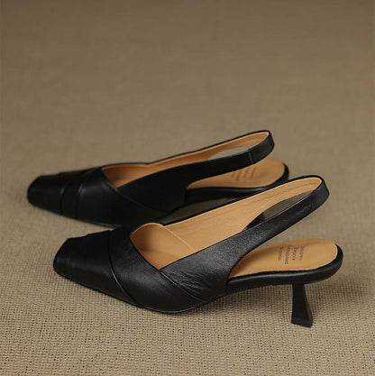 Kelly Genuine Leather Slingbacks