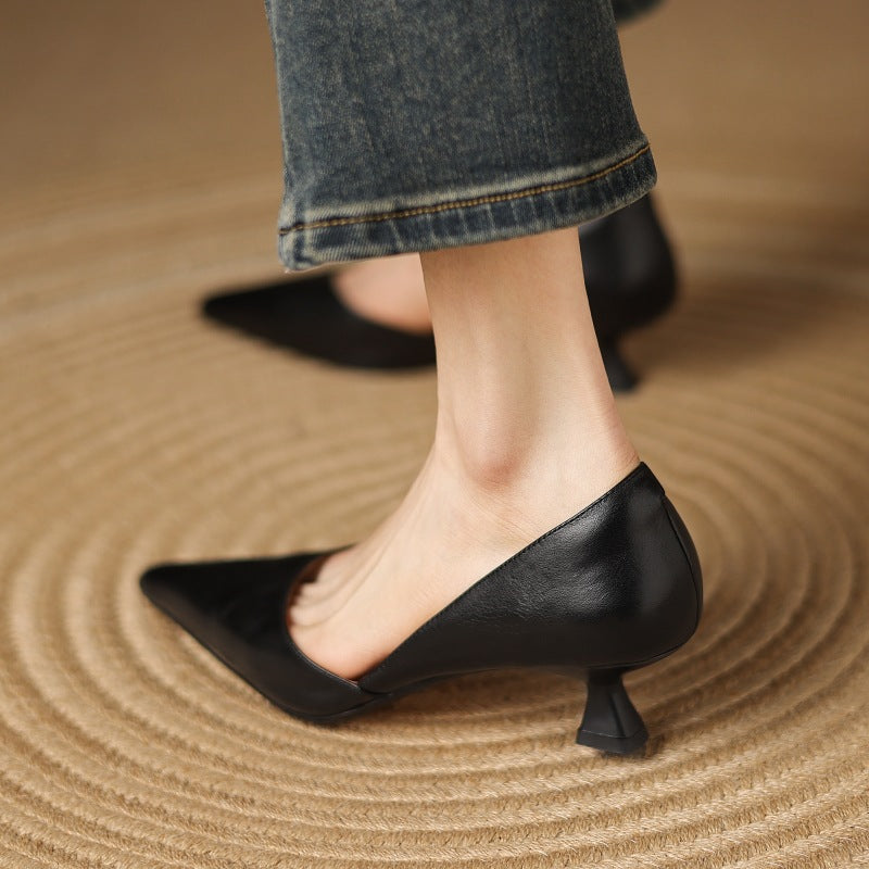 Carlen Genuine Leather Heels