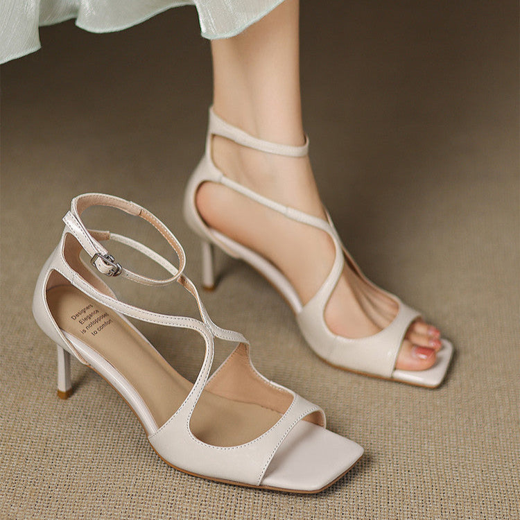 Christine Genuine Leather Heels