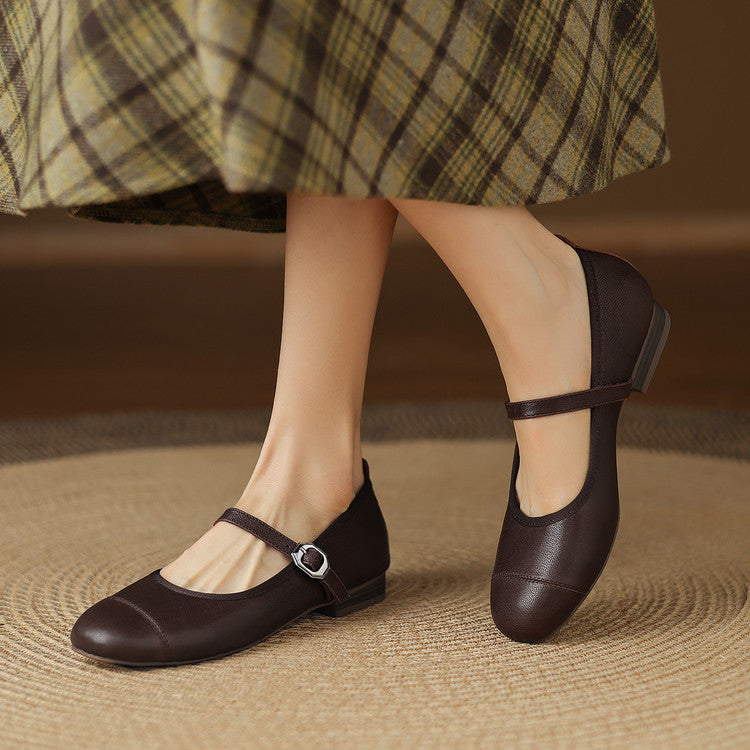 Bruna Genuine Leather Flats