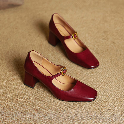 Rocio Genuine Leather Heels