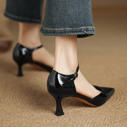 Trela Genuine Leather Heels
