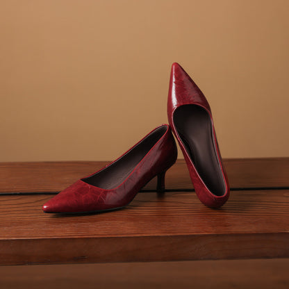 Emey Genuine Leather Heels