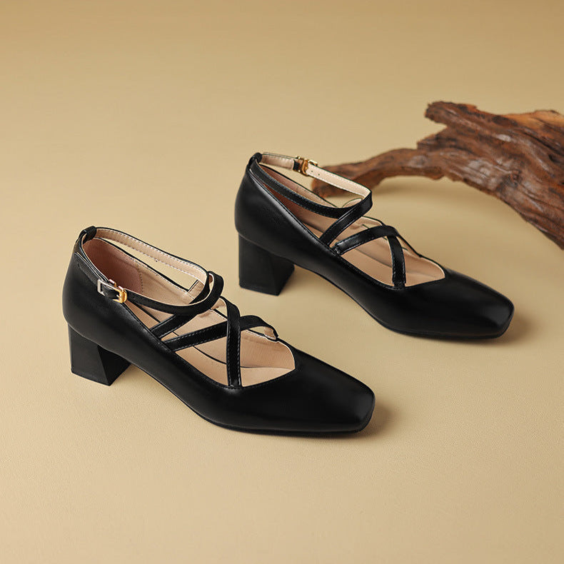 Elda Leather Heels