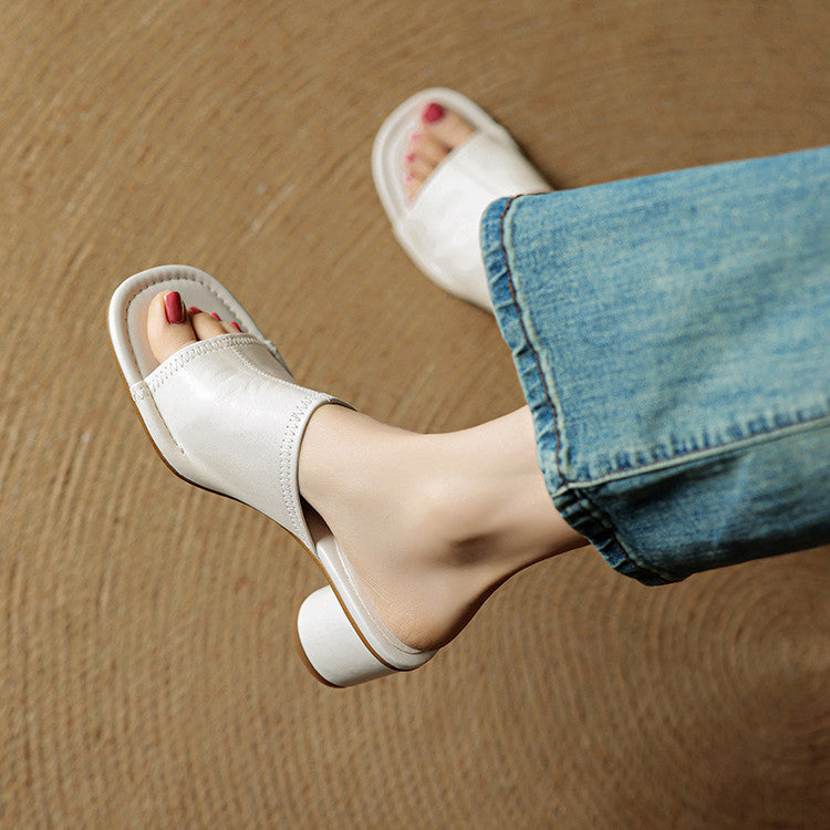 Brily Genuine Leather Mules