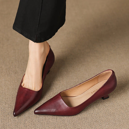 Bria Genuine Leather Heels