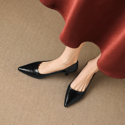 Emey Genuine Leather Heels