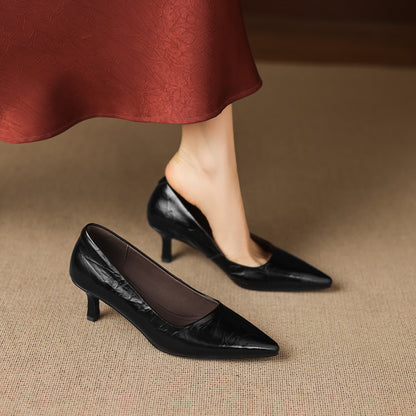 Emey Genuine Leather Heels