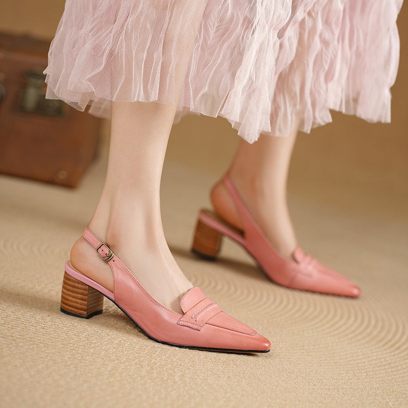 Zoryl Genuine Leather Heels