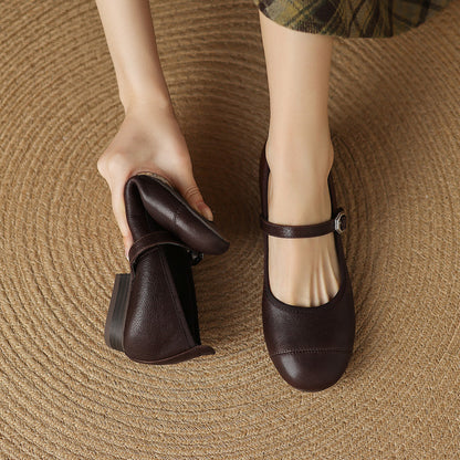 Bruna Genuine Leather Flats