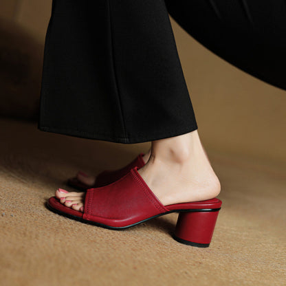 Brily Genuine Leather Mules