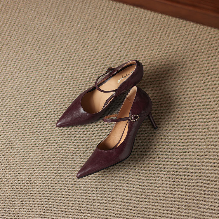 Helene Genuine Leather Heels