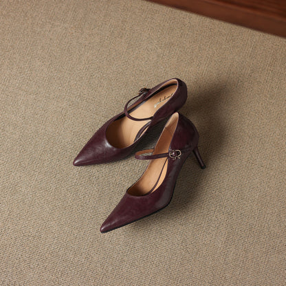 Helene Genuine Leather Heels