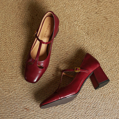 Elora Genuine Leather Heels