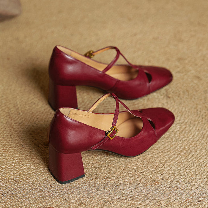 Elora Genuine Leather Heels