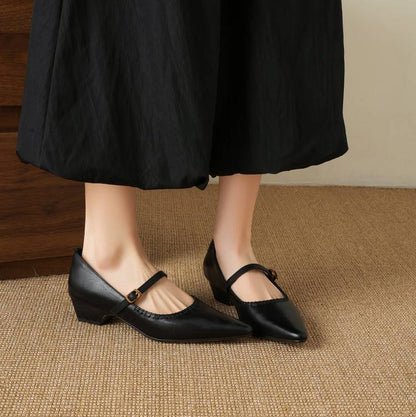 Zora Genuine Leather Heels