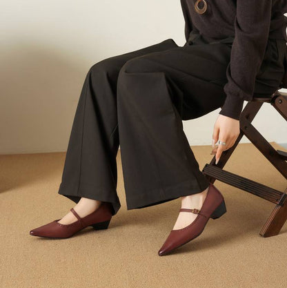 Zora Genuine Leather Heels