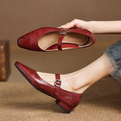 Maira Genuine Leather Heels