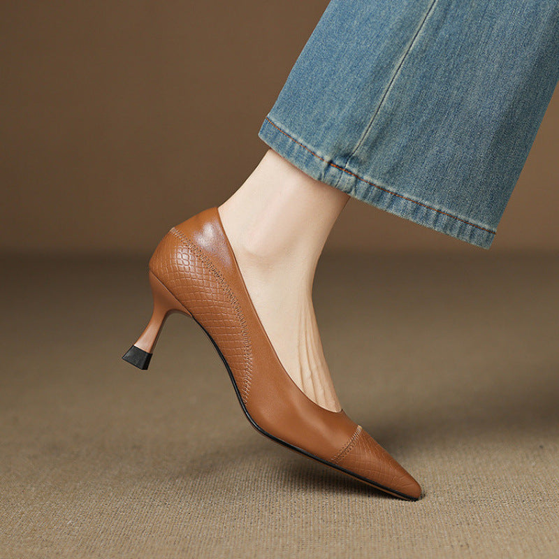 Elyra Genuine Leather Heels