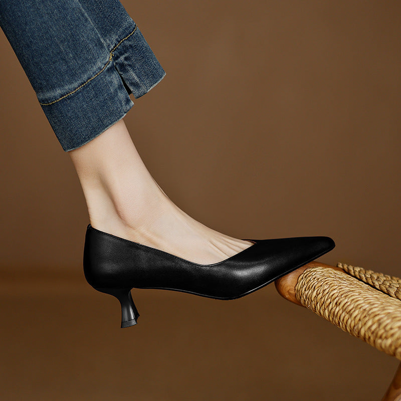 Elan Genuine Leather Heels