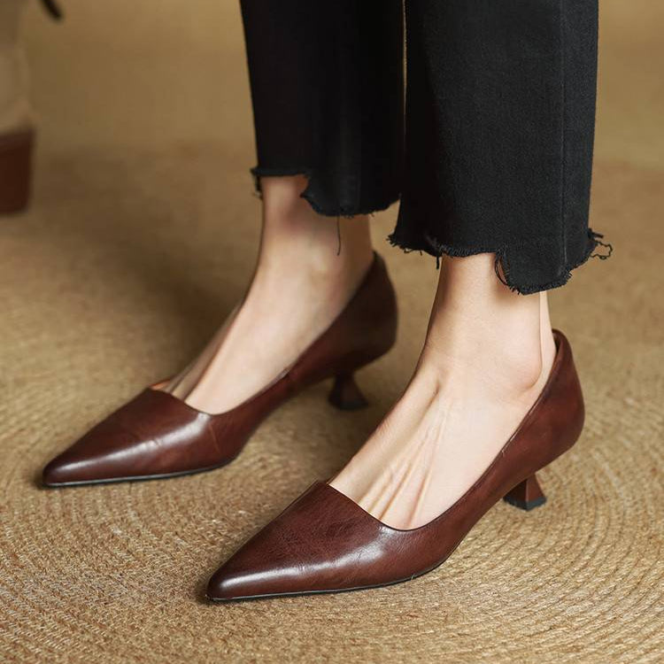 Loria Genuine Leather Heels
