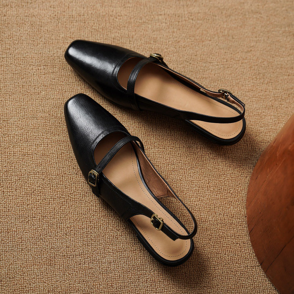 Vani Genuine Leather Slingbacks