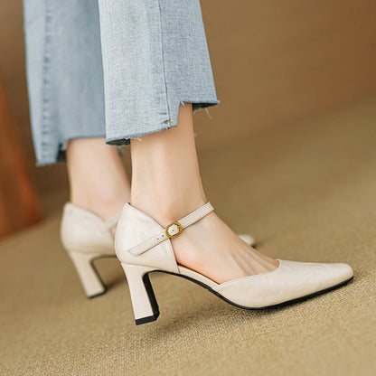 Amaris Genuine Leather Heels