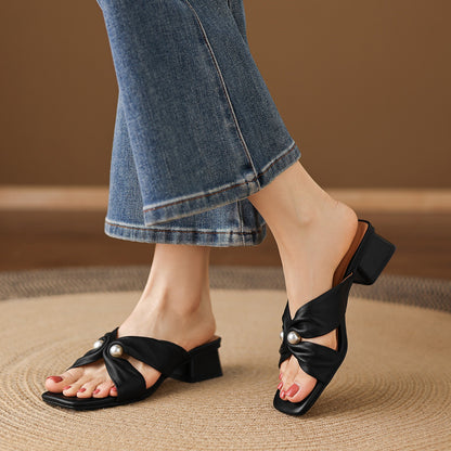 Zera Genuine Leather Heels