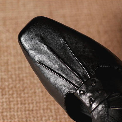 Doria Genuine Leather X-Strap Mules