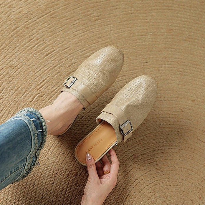 Hailey Genuine Leather Mules