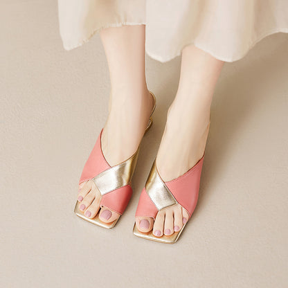 Avela Genuine Leather Toe-Loop Sandals
