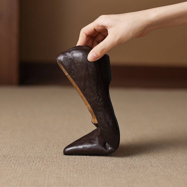 Aelra Genuine Leather Pumps