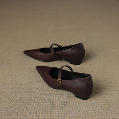 Delia Genuine Leather Heels