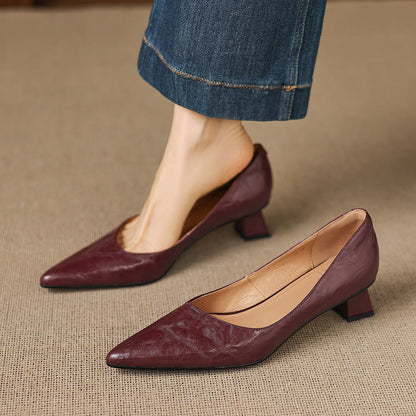 Jovia Genuine Leather Heels