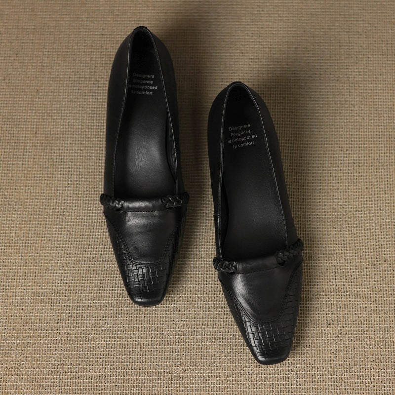Alira Genuine Leather Wedge Pumps