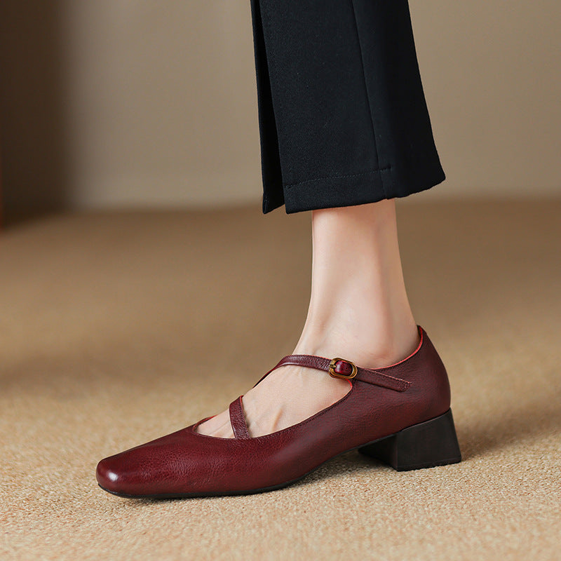Orida Genuine Leather Heels