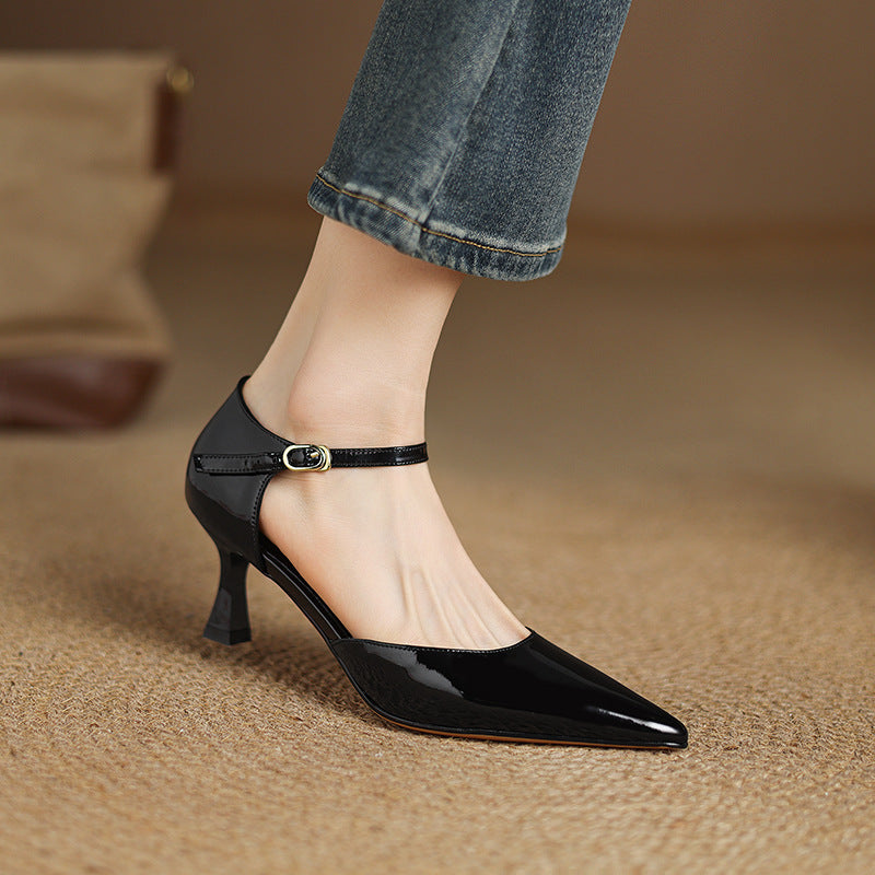 Trela Genuine Leather Heels