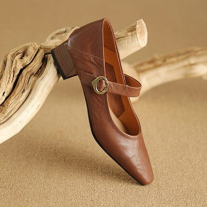 Merlot Genuine Leather Heels