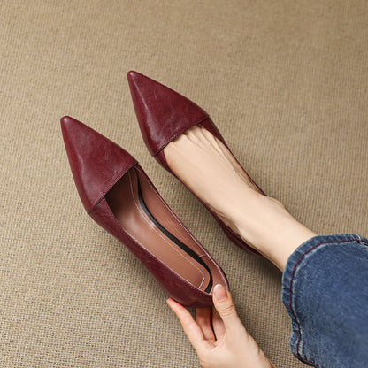 Selly Genuine Leather Heels