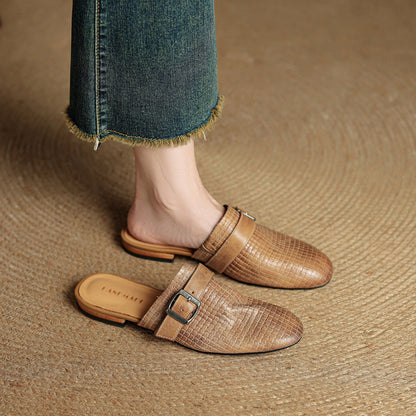 Hailey Genuine Leather Mules
