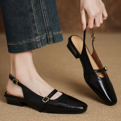 Vani Genuine Leather Slingbacks