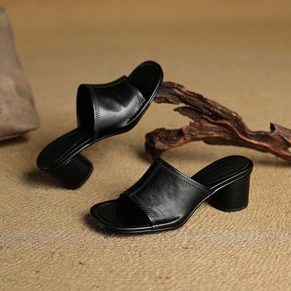 Brily Genuine Leather Mules