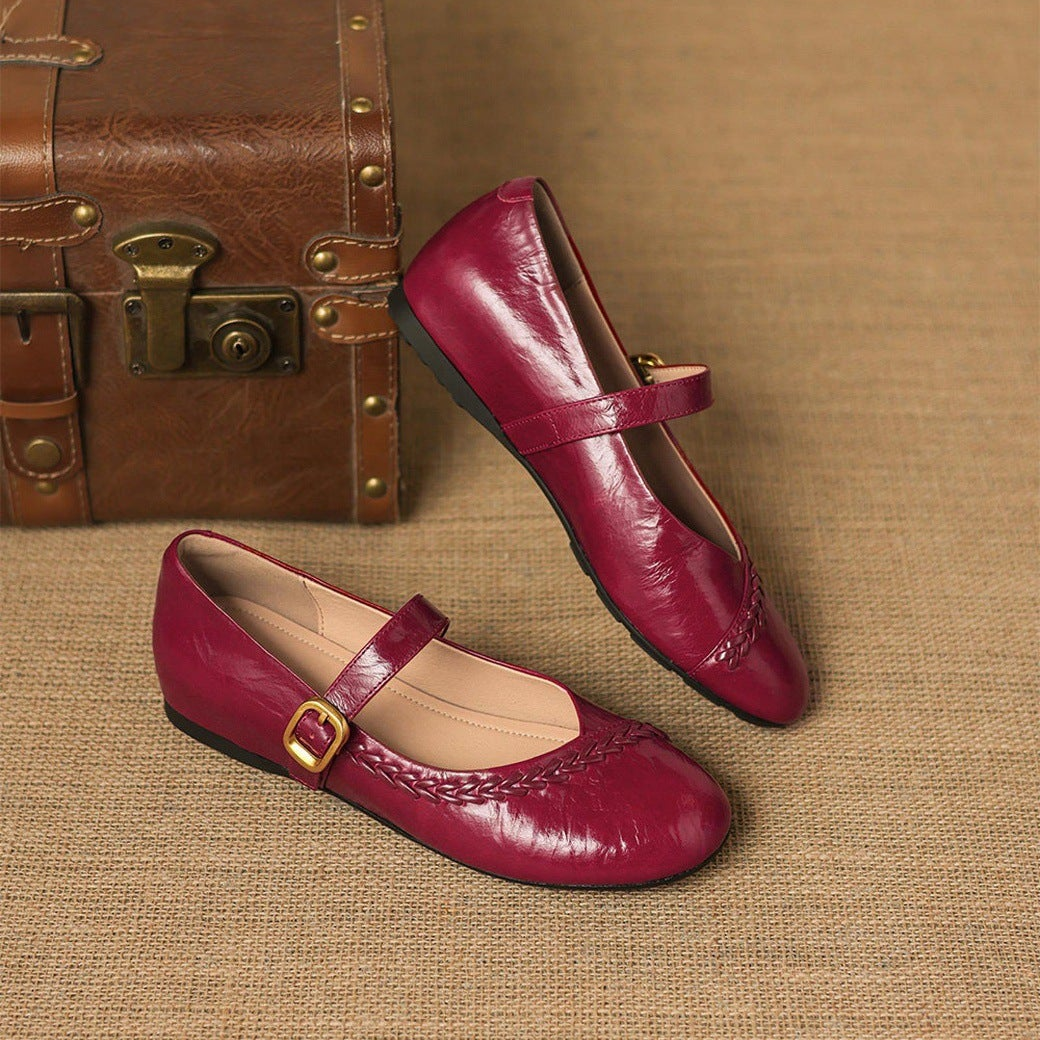 Zylen Genuine Leather Flats