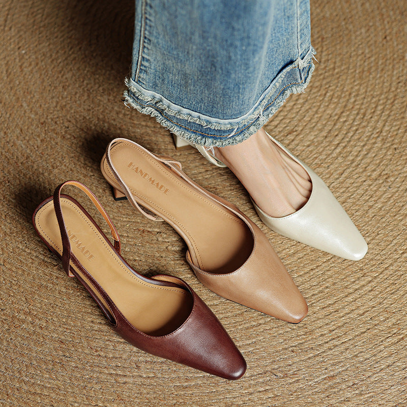 Elle Genuine Leather Heels