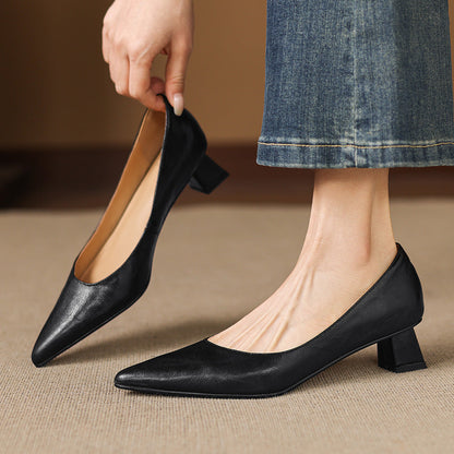 Jovia Genuine Leather Heels