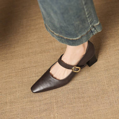 Nessa Genuine Leather Heels