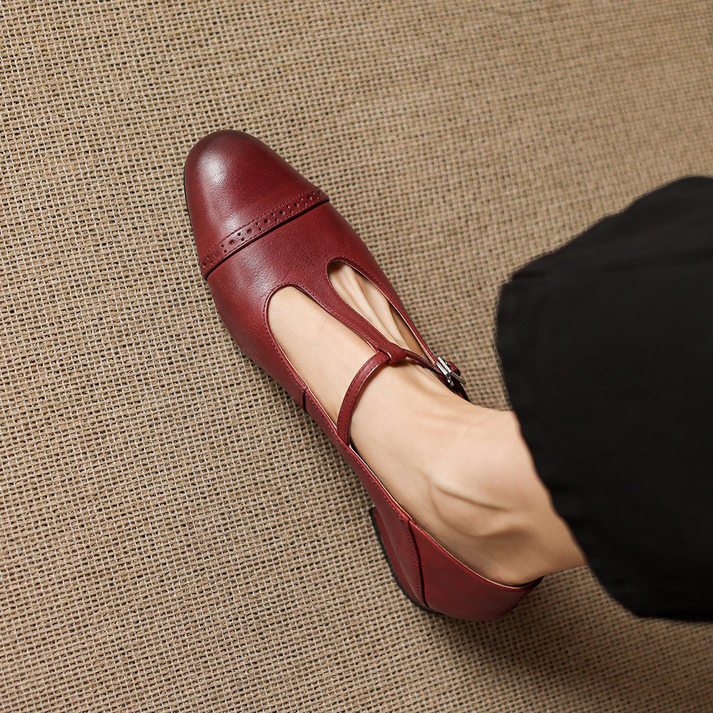 Myzor Genuine Leather Flats